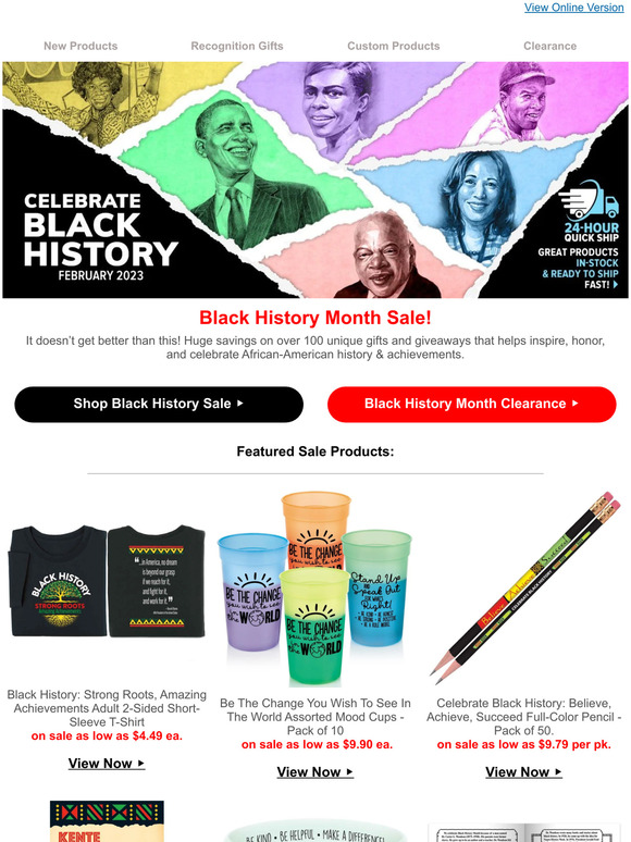 Positive Promotions Black History Month SALE! Milled