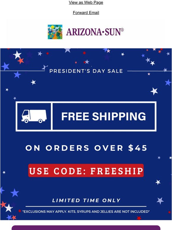 Happy President's Day! Get Free Shipping! 🇺🇸😎