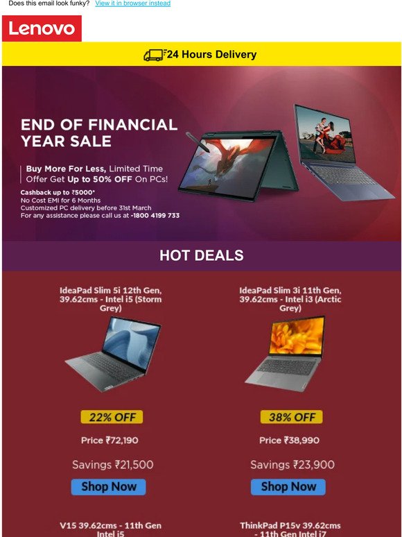 Unlock savings with our EOFY sale- upto 50% off on PCs + exciting cashbacks