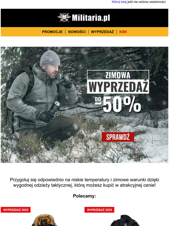 Odkryj wyjątkowe okazje na Zimowej Wyprzedaży na Militaria.pl 🥽🧦🎿⛰️