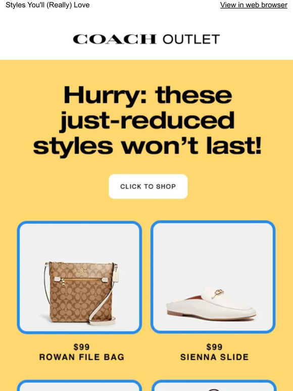 Coach Outlet Limited Stock! These JustReduced Picks Are Too Good To