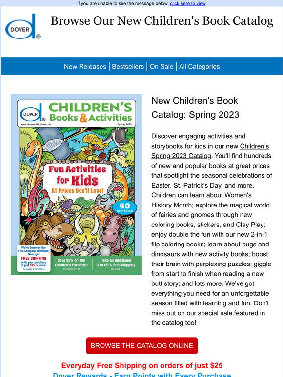 Dover Publications: Explore our Children's Book Catalog. | Milled