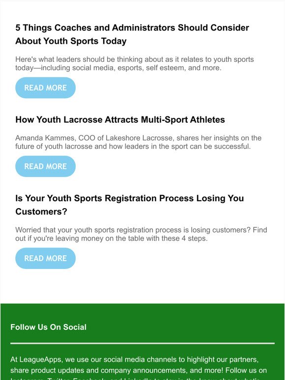 The LeagueApps Youth Sports Highlight Reel