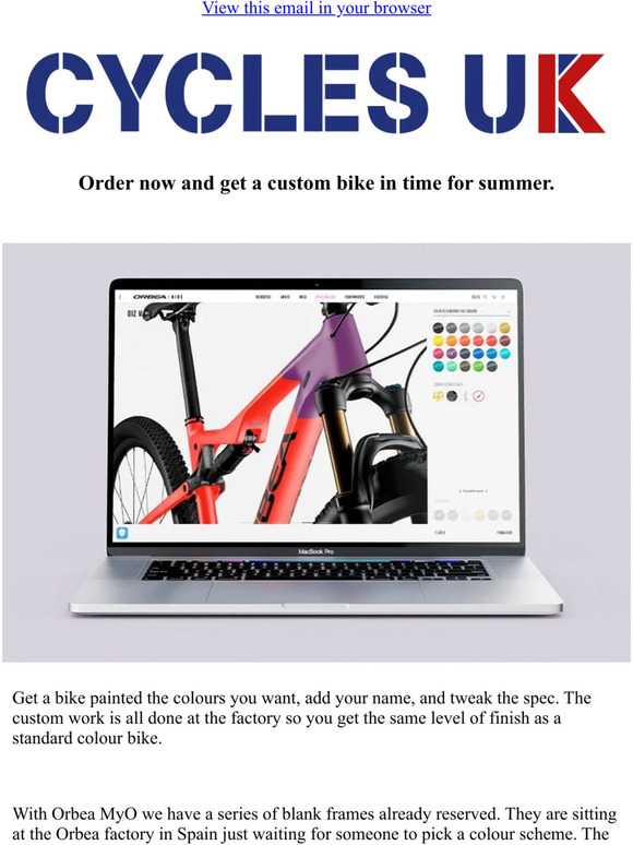 cyclesuk Get a Custom Painted Bike In Time for Summer Milled