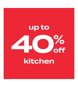 up to 40% off kitchen