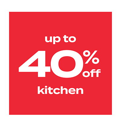 up to 40% off kitchen