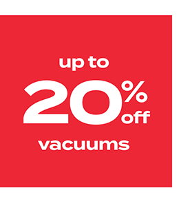 up to 20% off vacuums
