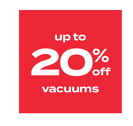 up to 20% off vacuums
