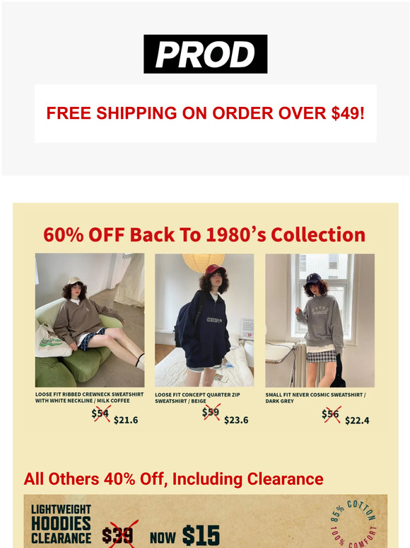 PROD Bldg: Back To 1980's Collection As Low As $21.6! Unbeatable $15 ...