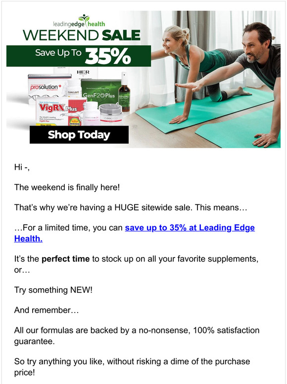 Leading Edge Health (Special Offer) Huge Sale Starts Today! [Limited