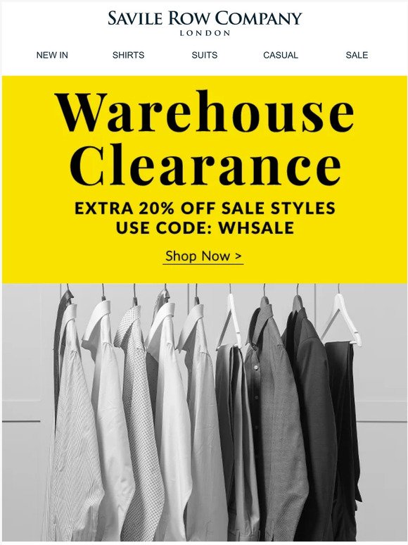 Shirts under £20 in the warehouse clearance