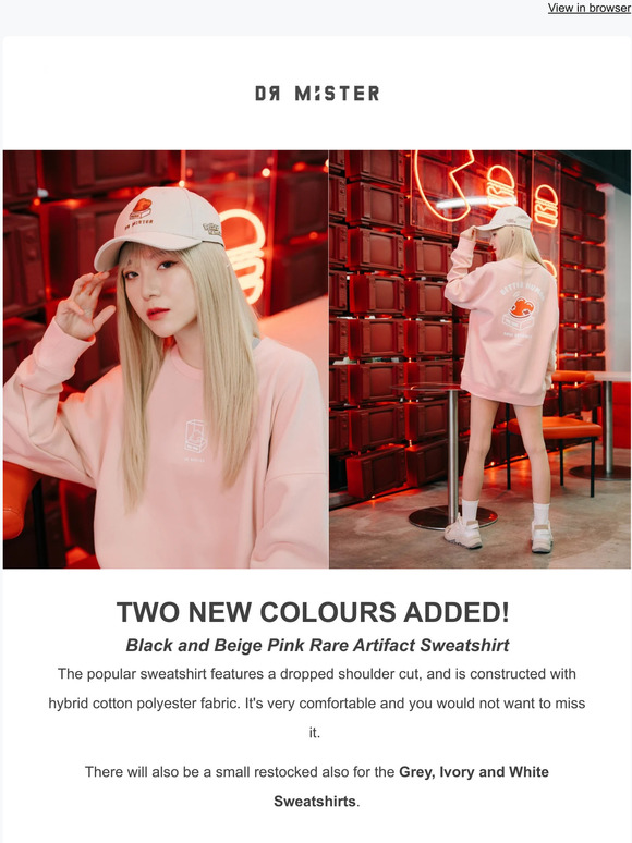 👀Two New Colours For Rare Artifact Sweatshirt! Complete "Better Human Collection