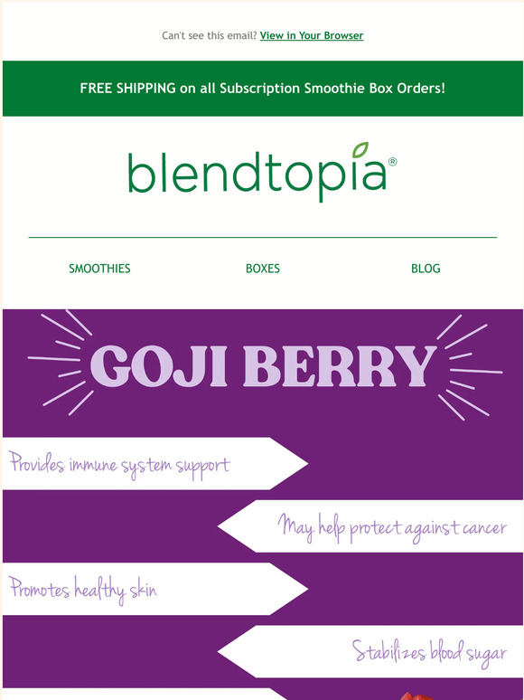 Goji Berry: The Superfood You Need In Your Smoothie! 💥