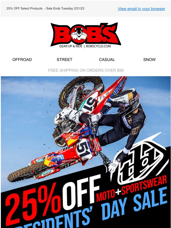 Troy Lee Designs Presidents' Day Sale