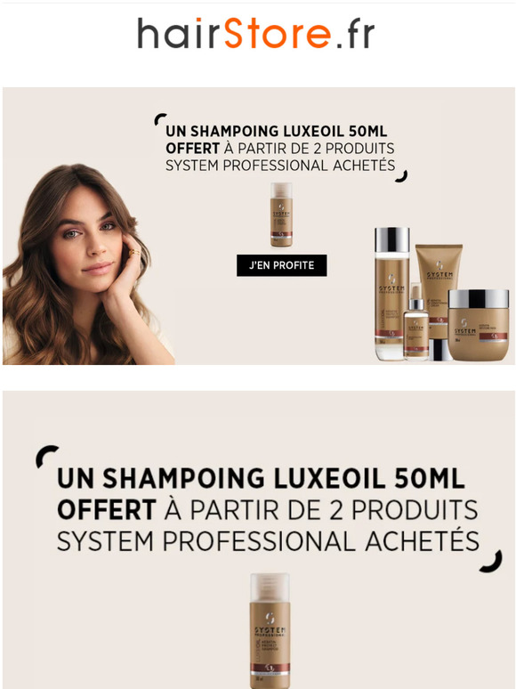 System Professional: votre shampoing Luxeoil OFFERT + livraison gratuite à partir de 29 € d'achat !