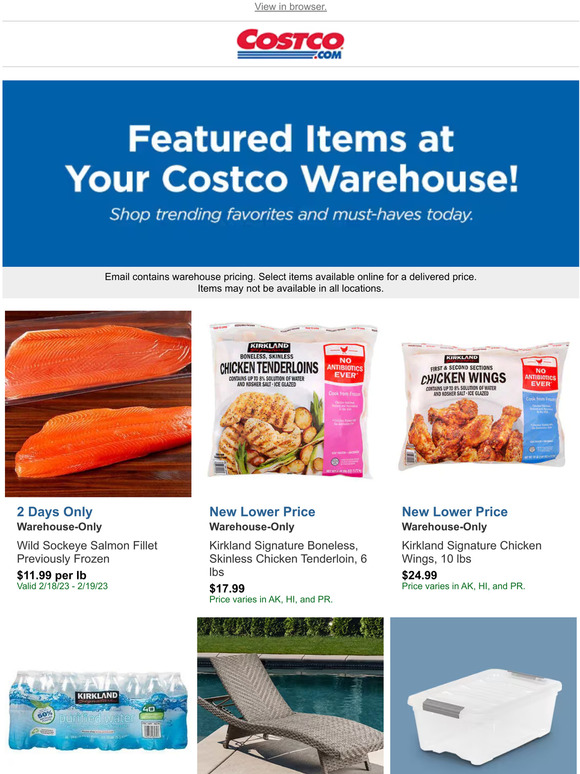 Costco Featured Items This Weekend at Your Costco Warehouse! Milled