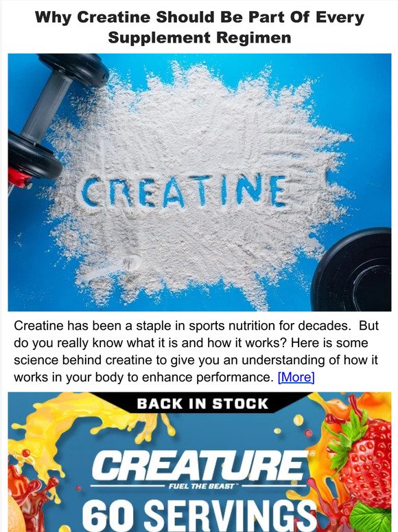 💪Beast Blog: Why Creatine Should Be Part of  Every Supplement Regimen