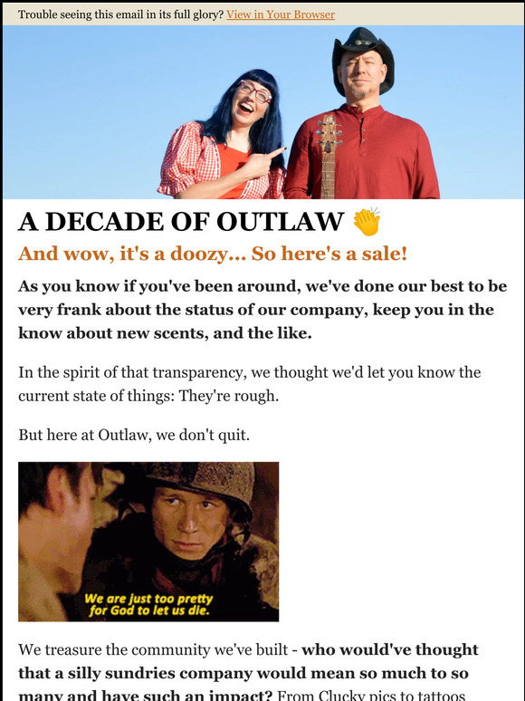 What? A SALE? Approaching our 10 year anniversary 'n this is a big one!