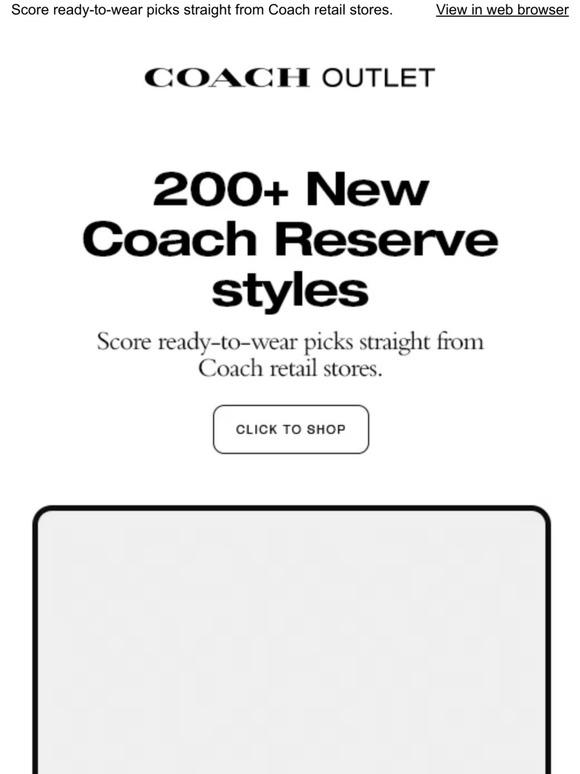 Coach Outlet Today Only! New Coach Reserve Styles Are Here Milled