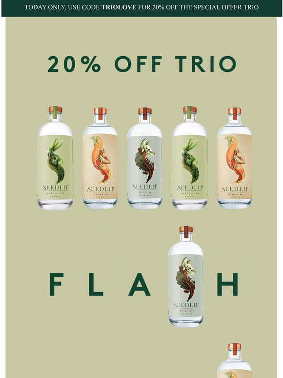Take 20% off the Seedlip Trio!