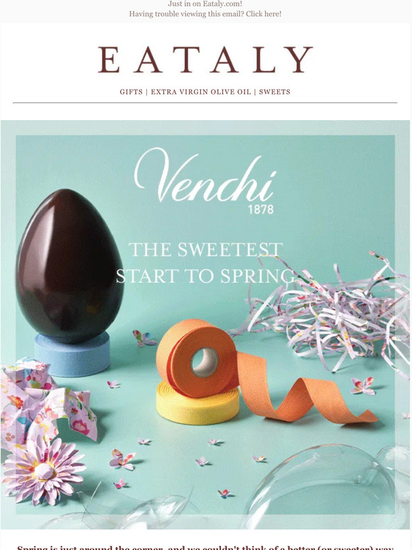 Eataly NA The sweetest start to spring Venchi Easter eggs are here