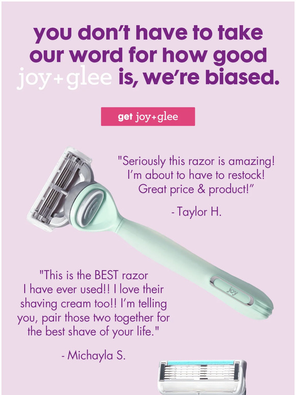 what are people saying about joy+glee?