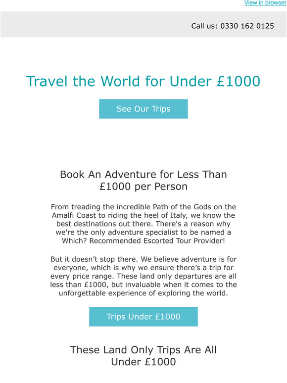 Exodus Travels These Trips Are Under £1000! Milled