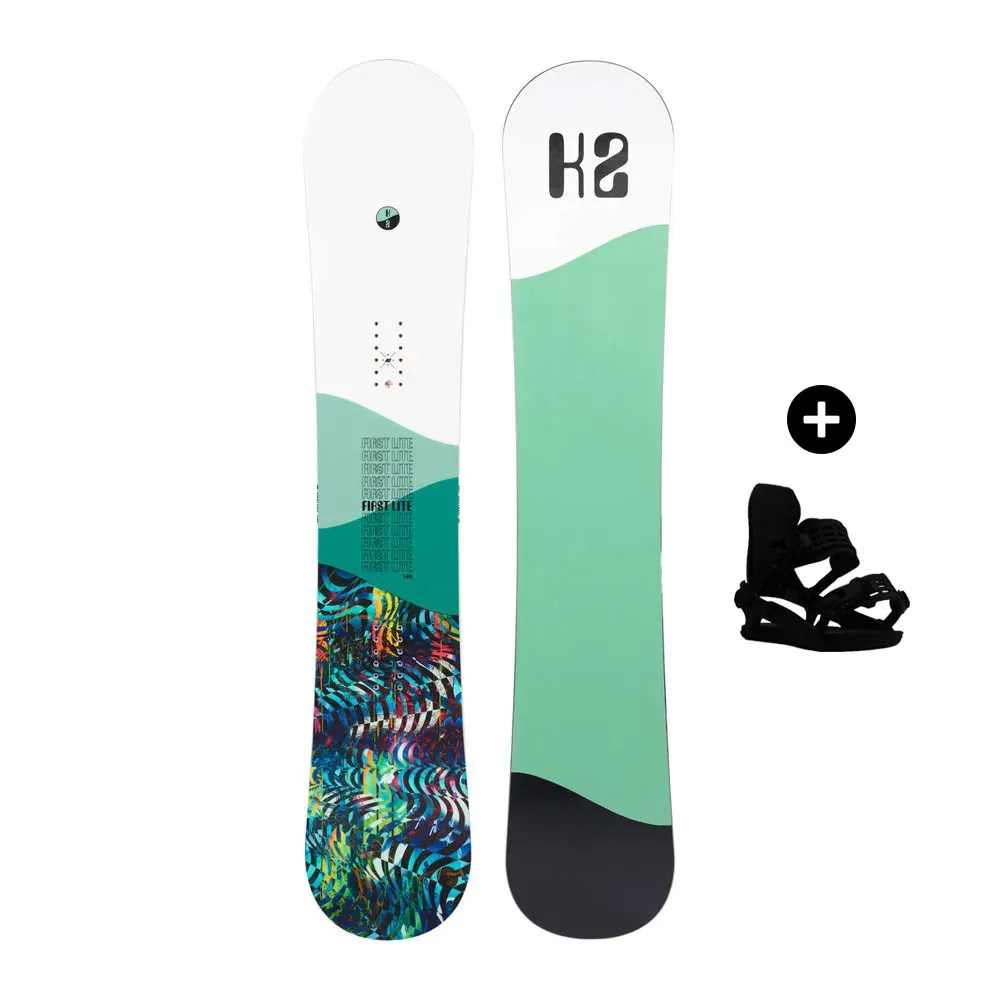K2 FIRST LITE - Pack snowboard all mountain mujer white/green