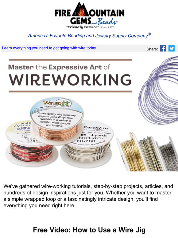 Fire Mountain Gems Make Jewelry Art with Wire Milled