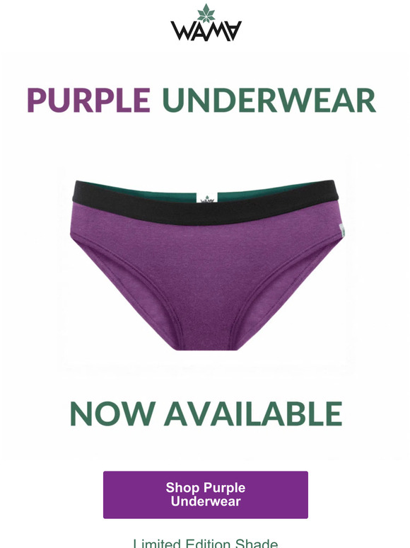 WAMA Underwear Purple Underwear Now Available! 💜 Milled