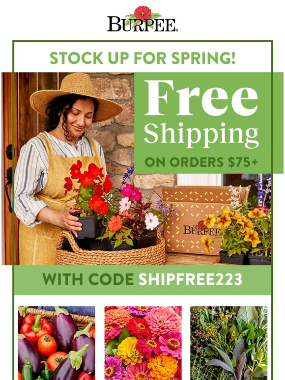 Burpee: Free shipping Milled