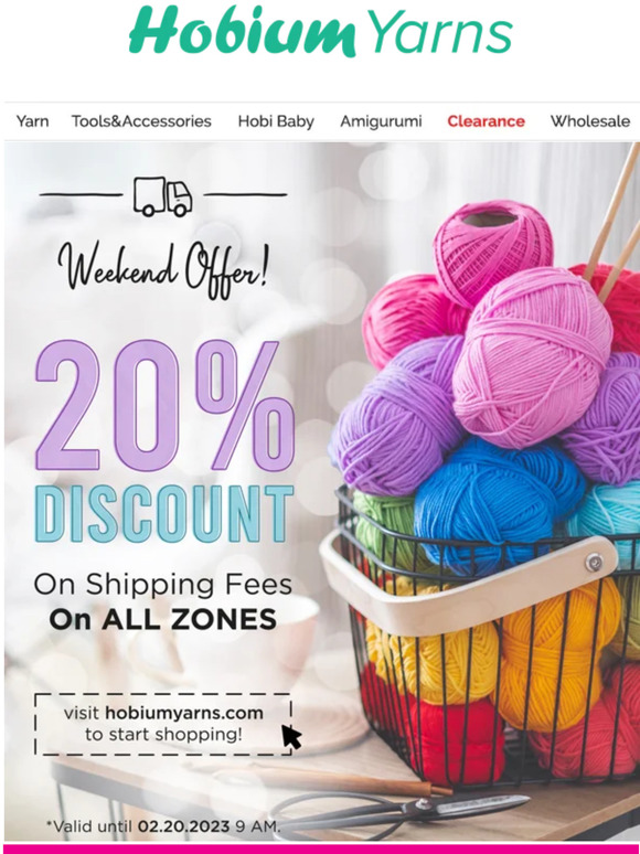 20% OFF ON SHIPPING FEES! ON ALL ZONES! 🚚