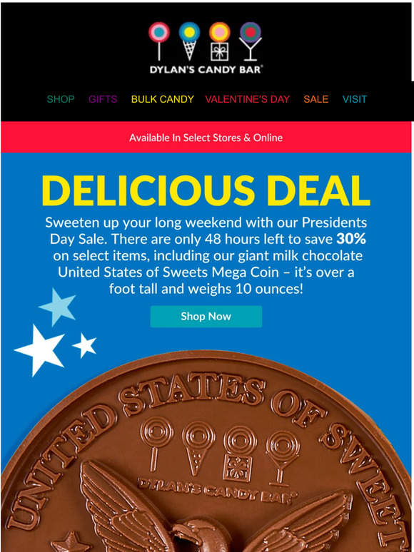 Open For Our Presidents Day Sale