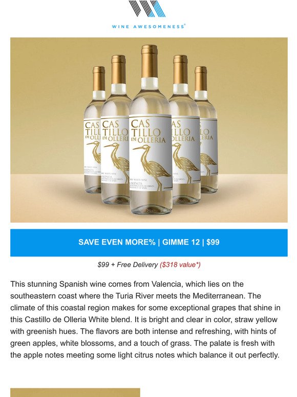 a spanish white like the freshest 🍏... $99 cases