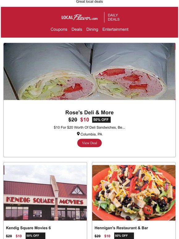Today it's 50% Off at Rose's Deli & More