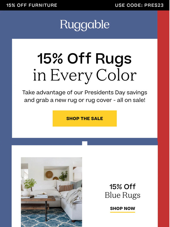 Ruggable Pick a Color, Get 15 Off! Milled