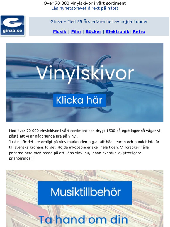 Vinylskivor - Stort sortiment