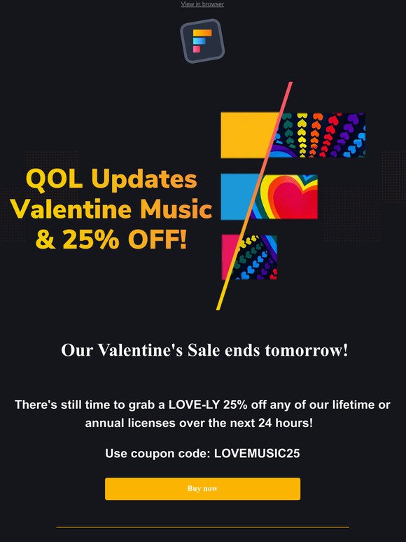 Valentines Sale ends tomorrow!