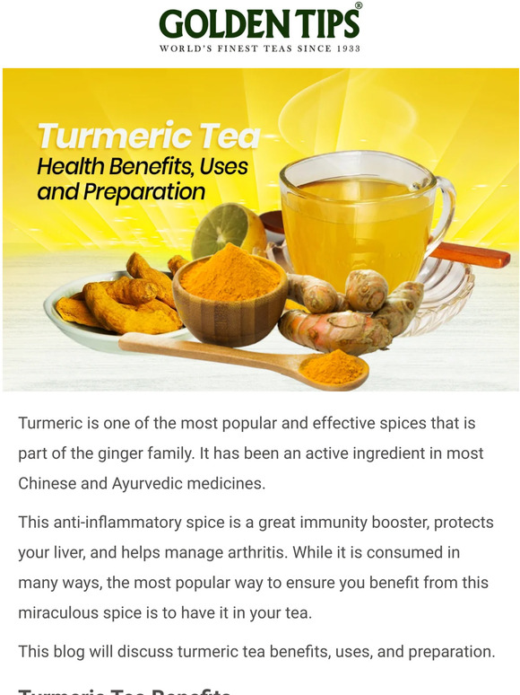 Golden Tips Tea Unlock the Power of Turmeric with a Cup of Tea Milled
