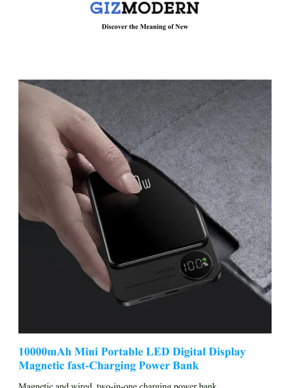 Popular This Week: 10000mAh Mini Portable LED Digital Display Magnetic fast-Charging Power Bank