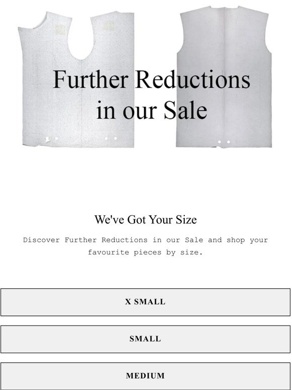 Sale: Further Reductions