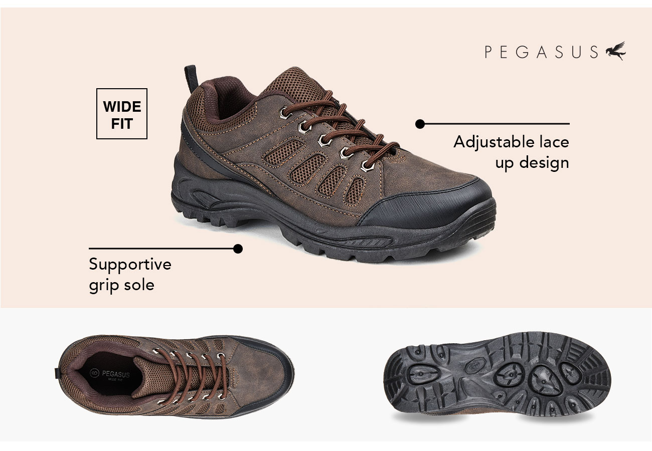 Men's Pegasus Wide Fit Lace Walking Shoe