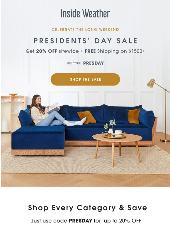 Enjoy the long weekend with 20% OFF!
