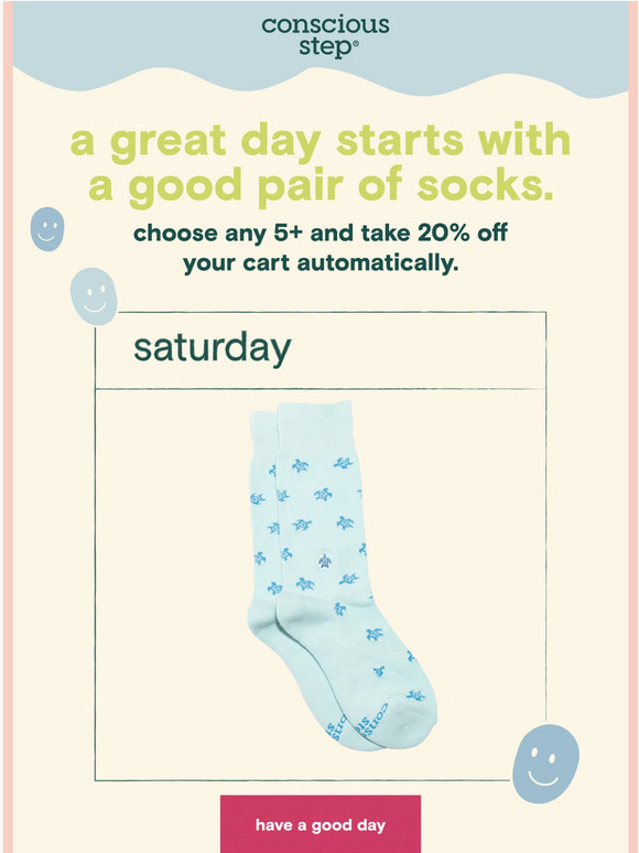 20% off is at your toe-tips