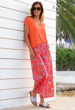 Hose in sommerlichem Muster-Mix
