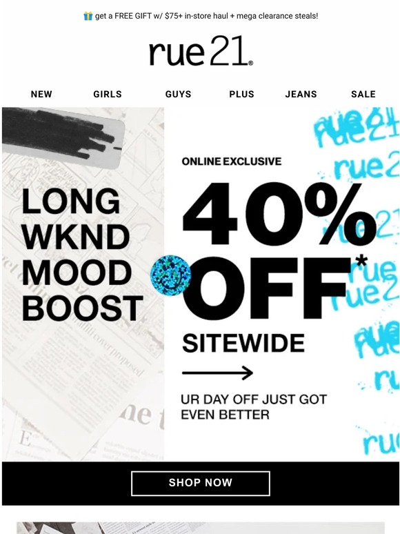 40% OFF sitewide starts now, — !