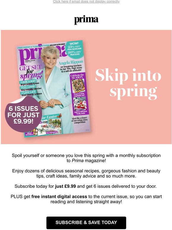Grab our fabulous spring offer