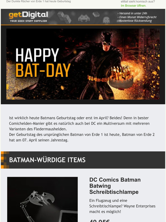 getdigital.de Geschenke & Gadgets Was Batman sich wohl zum