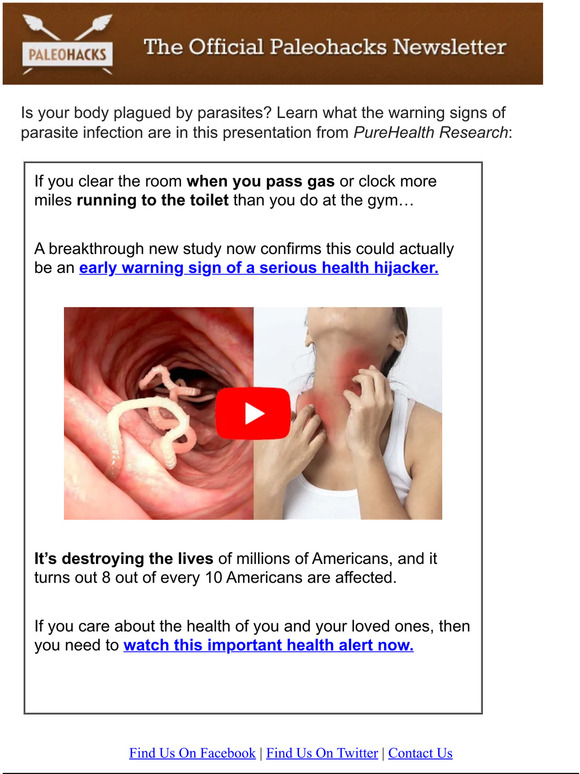 Paleorecipeteam Top Warning Signs You May Have Parasites Do This At