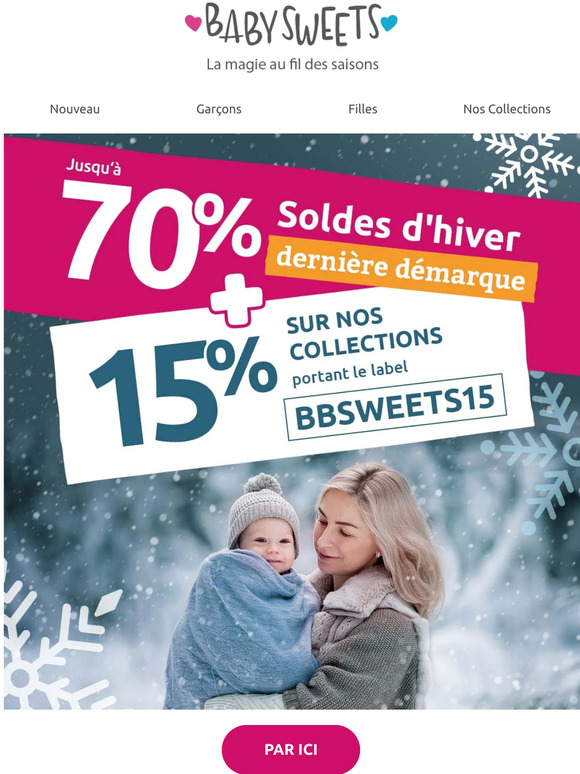 🥰 -15 % sur les articles de nos collections Baby Sweets 🤑
